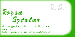 rozsa sztolar business card